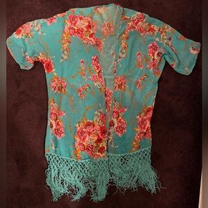 Tunic with fringe detailing